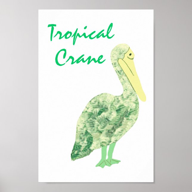 Poster Crane Tropical (Frente)