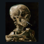 Poster Crânio com cigarro queimado Vincent van Gogh Art<br><div class="desc">Vincent van Gogh (neerlandês, 1853-1890) Skull of a Skeleton with Burning Cigarette, 1885-86, Oil on canvas Unframed: 32 cm × 24, 5 cm (13 pol. × 9, 6 pol.) Trabalhos preparatórios de Vincent van Gogh. Essa pequena pintura faz parte da coleção permanente do Museu Van Gogh, em Amsterdã. Foi pintado...</div>