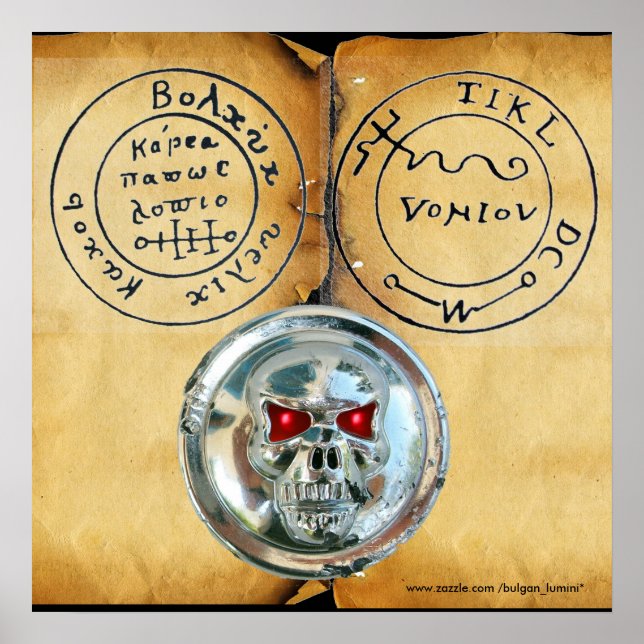 PÓSTER CRÂNIO CROMO E PIRATAS ANTICOS MAPA DE TRATAMENTO (Frente)