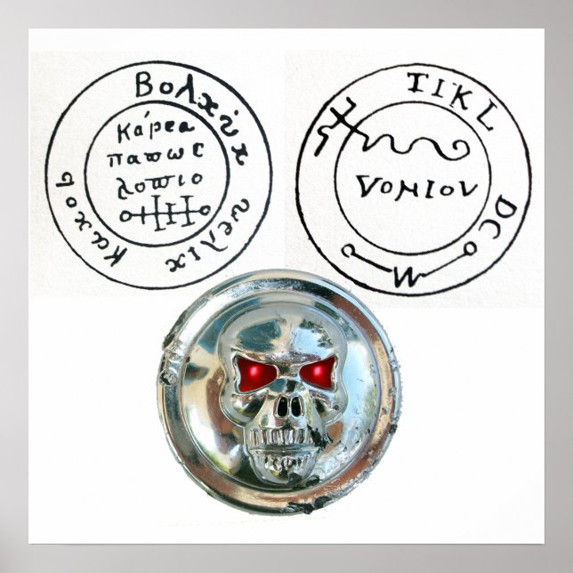 PÓSTER CRÂNIO CROMO E PIRATAS ANTICOS MAPA DE TRATAMENTO (Frente)