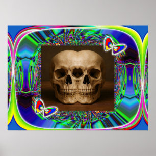 Poster Crânio de alienígena de três olhos 