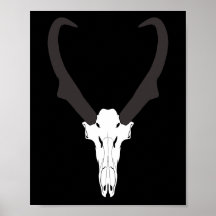 Crânio de antílope-pronghorn personalizável