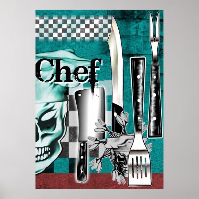 Póster Crânio de Chef 4 (Frente)