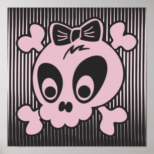 Poster Crânio de Girlie Bonito