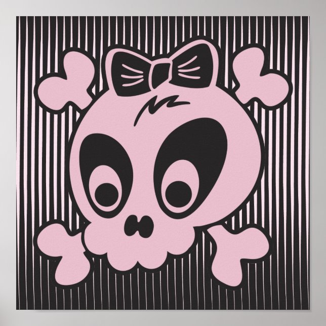 Poster Crânio de Girlie Bonito (Frente)
