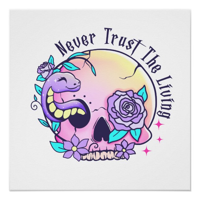 Póster Crânio de Halloween (Frente)