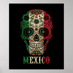 Poster Crânio de Sinalizador do México