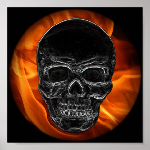 Póster Crânio do fogo