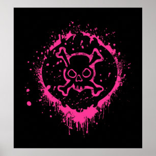 Poster Crânio do Grunge