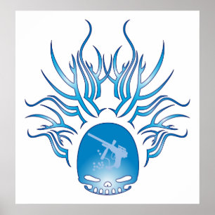 Póster Crânio do Paintball