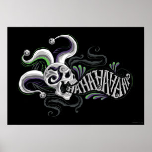 Póster Crânio do palhaço do pelotão   do suicídio - H