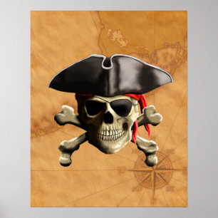 Poster Crânio do pirata
