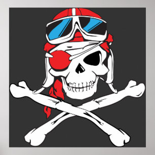 Póster Crânio do pirata