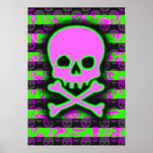 Póster Crânio do punk do horror
