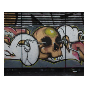 Póster Crânio dos grafites