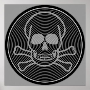 Poster Crânio e emblema dos Crossbones