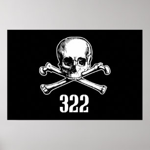 Póster Crânio e ossos 322
