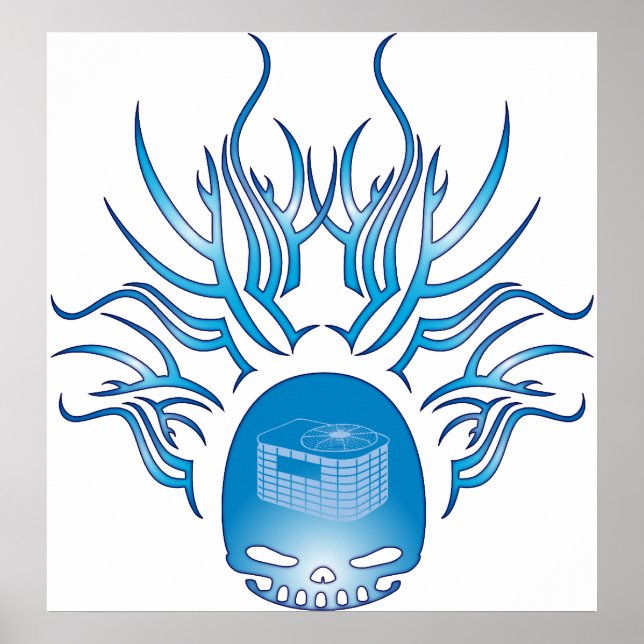 Póster Crânio HVAC (Frente)