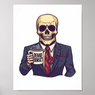 Poster Cranio Morto por Dentro � Esqueleto Engraçado de D