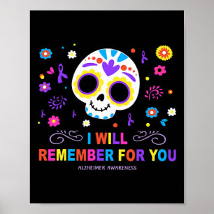 Poster Crânio Que Lembrarei Para Você Alzheimerheimer Awa