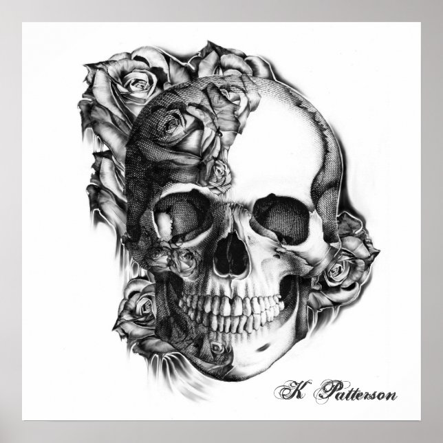 Poster crânio rosa (Frente)