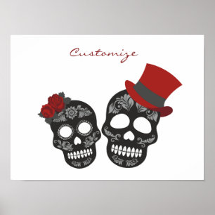 Poster Crânios pretos Duo Thunder_Cove