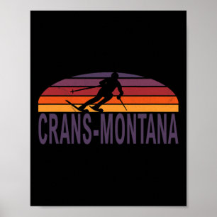 Poster Crans-montana Snowboard - Suiça dos Alpes Suíços
