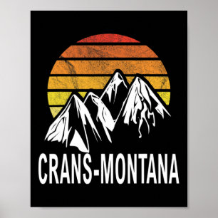 Poster Crans-montana Swiss Alps Suiça Sn