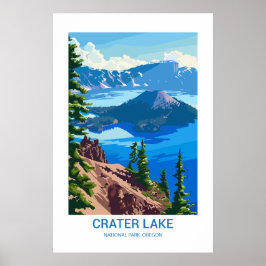 Poster Crater Lake National Park Oregon EUA