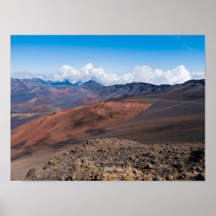 Poster cratera acima de haleakala ao longo do rastro das 