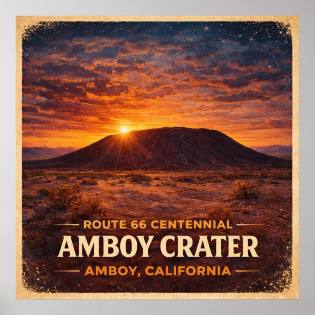 Poster Cratera Amboy Califórnia Centenário (Frente)