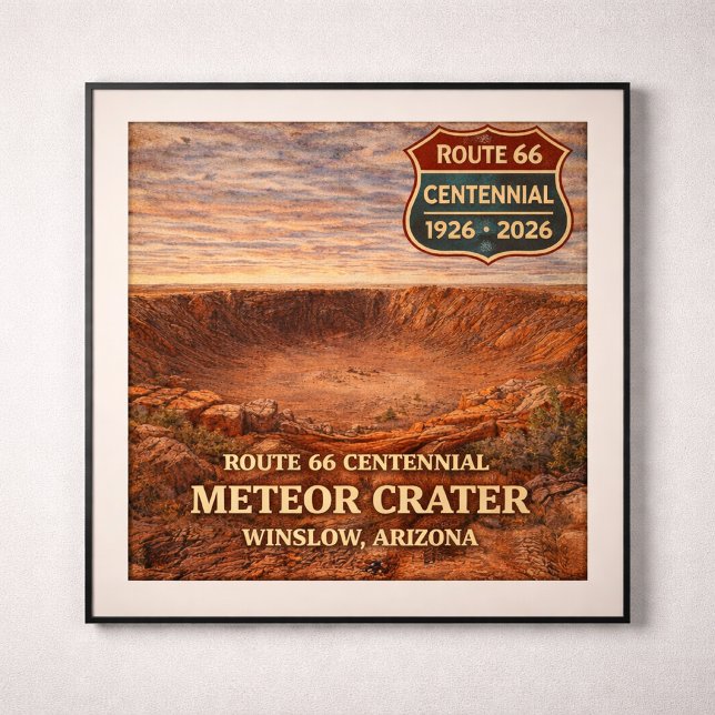 Poster Cratera de Meteorito Arizona Rota 66 (Criador carregado)