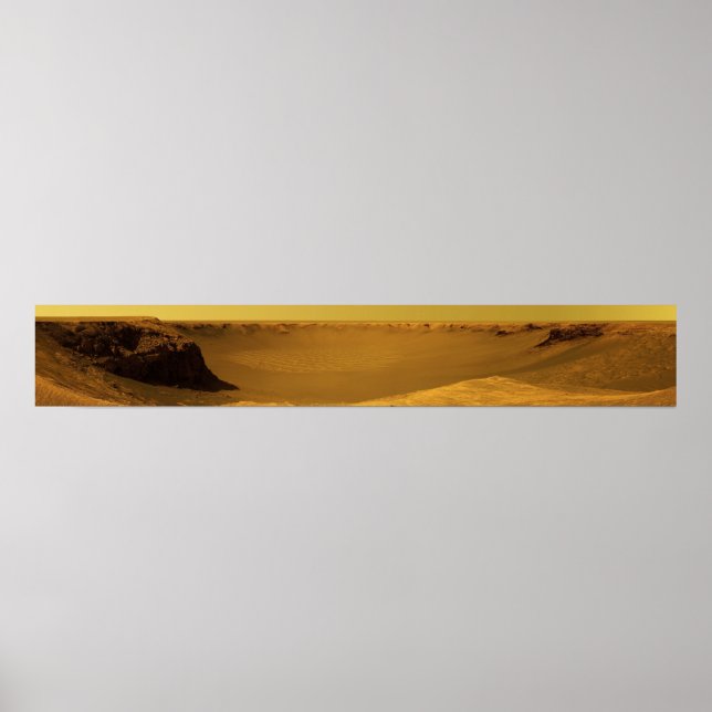 Poster Cratera Vitória de Cabo Verde no Planeta Marte (Frente)