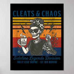Poster Cravos & caos esqueleto mãe de futebol engraça