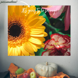 Poster Cravos e gerbera amarela
