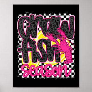 Poster Crawfish Season Crawfish Boil Lagosta Cajun Men Wo