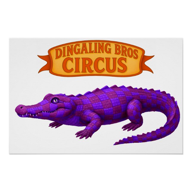 Póster Crawford, crocodilo de circo pintado (Frente)