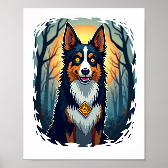 Poster Crawlar de Collie Amaldiçoado (Frente)