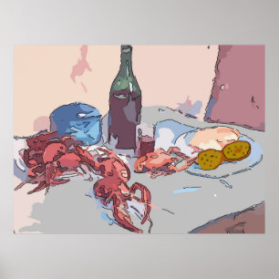 Póster Crayfish Ainda Vida 1