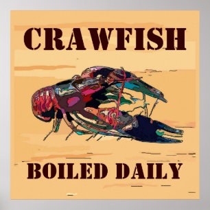 Póster Crayfish Crawfish Sinal de Mata