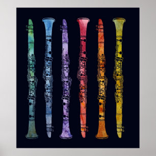 Poster Crayon Clarinets