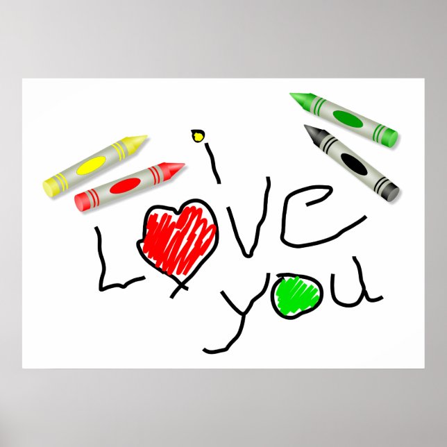 Poster Crayon Love (Frente)