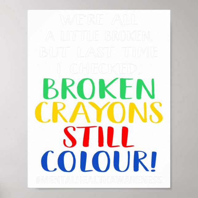 Poster Crayons Ainda Colorir Gráfico de Conscientização s (Frente)