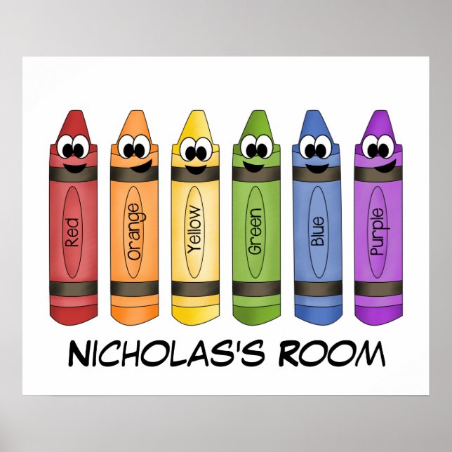 Póster Crayons Bedroom (Frente)