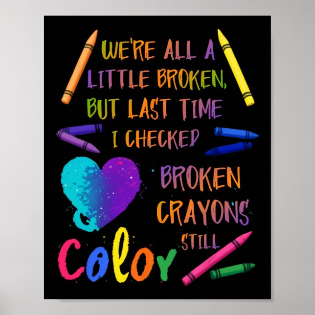 Poster Crayons Partidos Continuam A Prevenir Suicídio Por (Frente)
