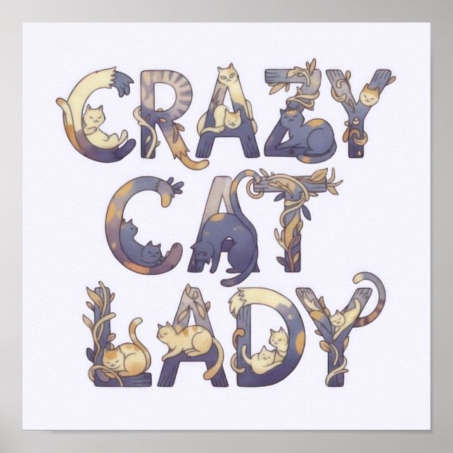 Poster Crazy Cat Lady (Frente)