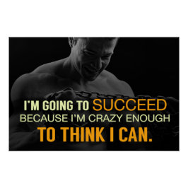 Póster Crazy Enough Motivational Poster