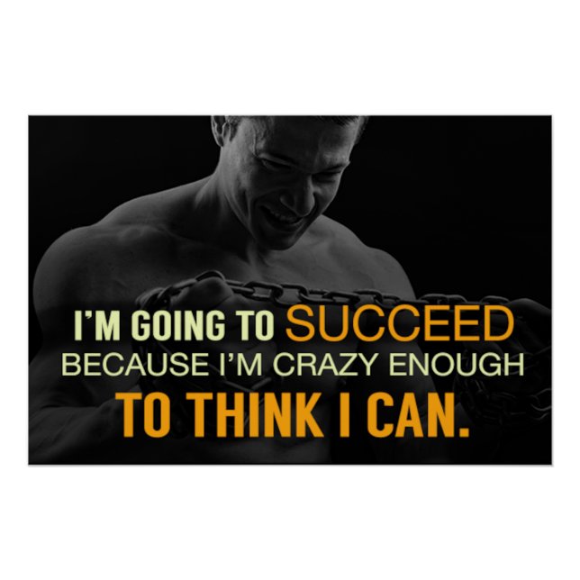 Póster Crazy Enough Motivational Poster (Frente)