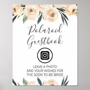 Poster Cream Sinal de Chá de panela de Imagem Editável Fl