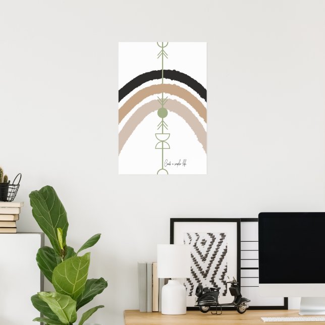 Poster Create a Simpler Life - Abstract Arch (Escritório em casa)